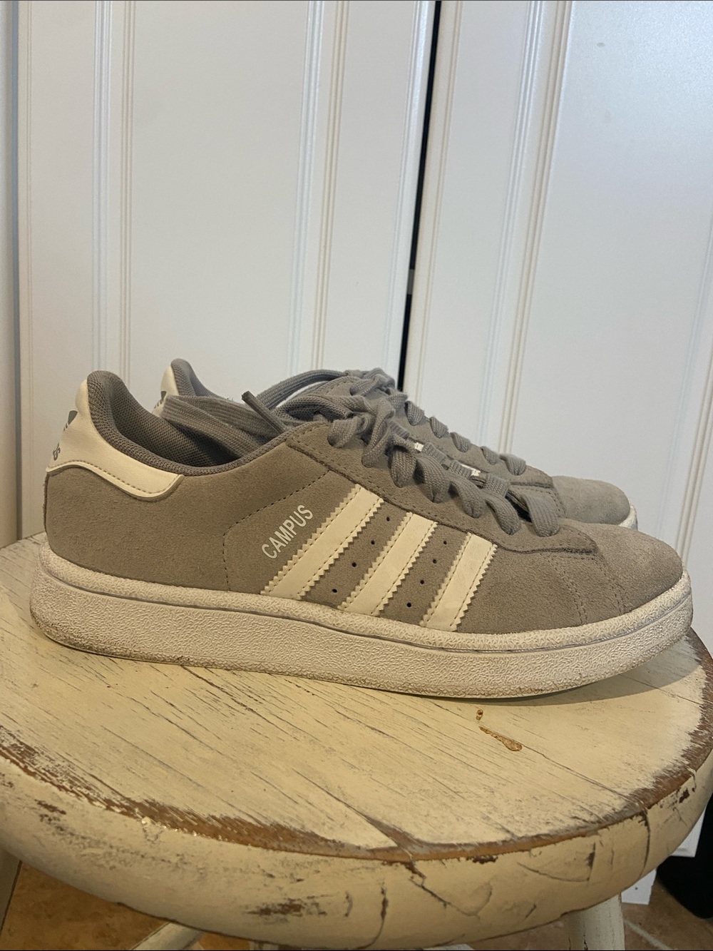 Adidas Campus Suede Sneakers - Gray & White